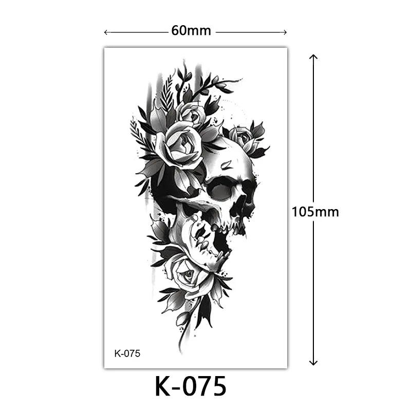 Rynx | New Temporary Tattoo Stickers Sexy Totem Butterfly Dreamcatcher Transfer Flash Tattoo Women Neck Hand Body Art Artificial Tattoos Men