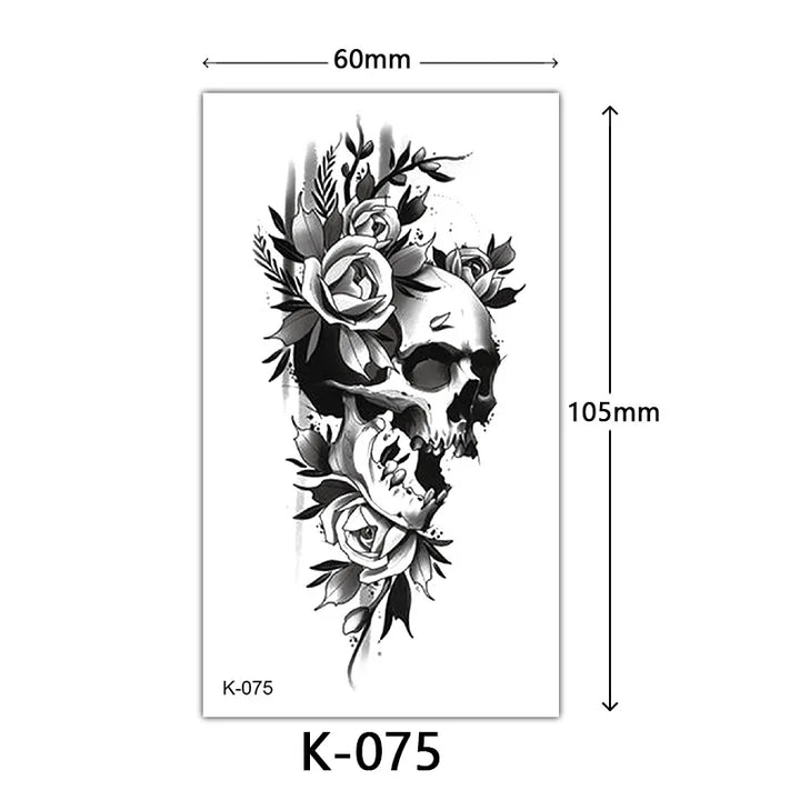 Rynx | New Temporary Tattoo Stickers Sexy Totem Butterfly Dreamcatcher Transfer Flash Tattoo Women Neck Hand Body Art Artificial Tattoos Men