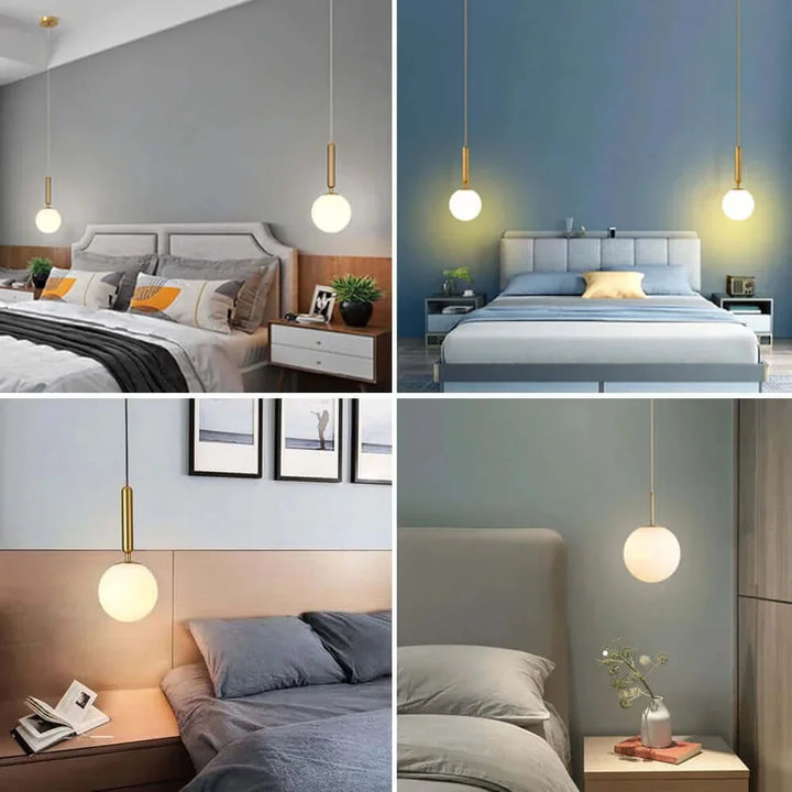 Lisslune | Mid-Century Modern Glass Ball Pendant Light