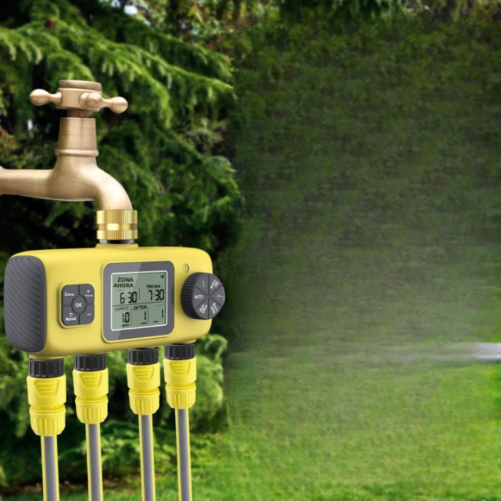 Lisslune | HydroVista - 4-Zone Digital Water System with LCD Screen and IPX7 Waterproof Smart Valve System