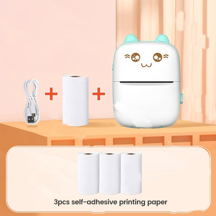 Lisslune | Mini Cat Thermal Bluetooth Label Printer