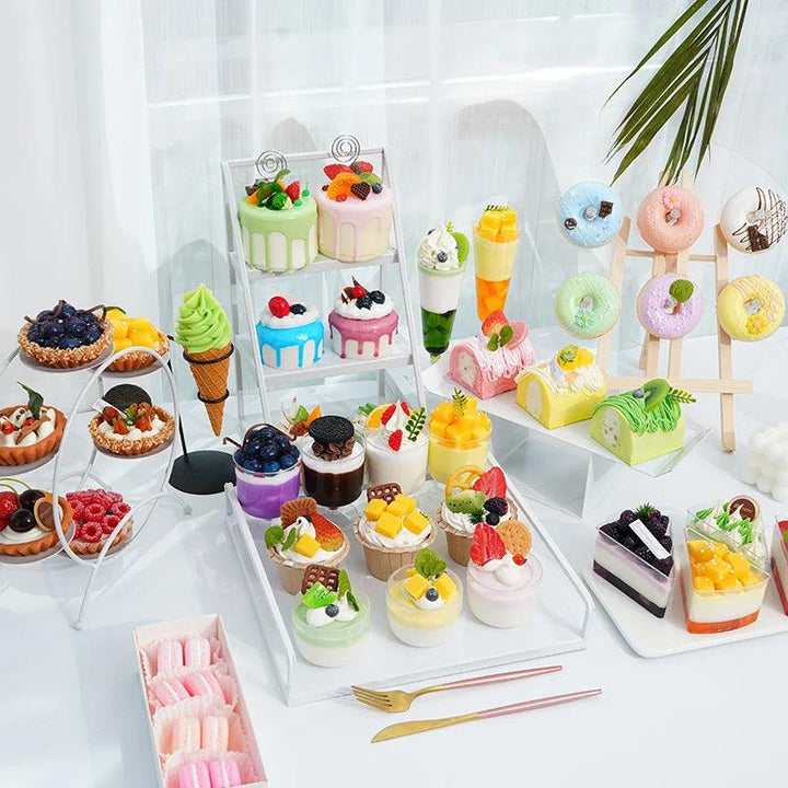 Lisslune | Playful Set of 6 Colorful PU Foam Cake Magnets for Creative Home Styling and Photography