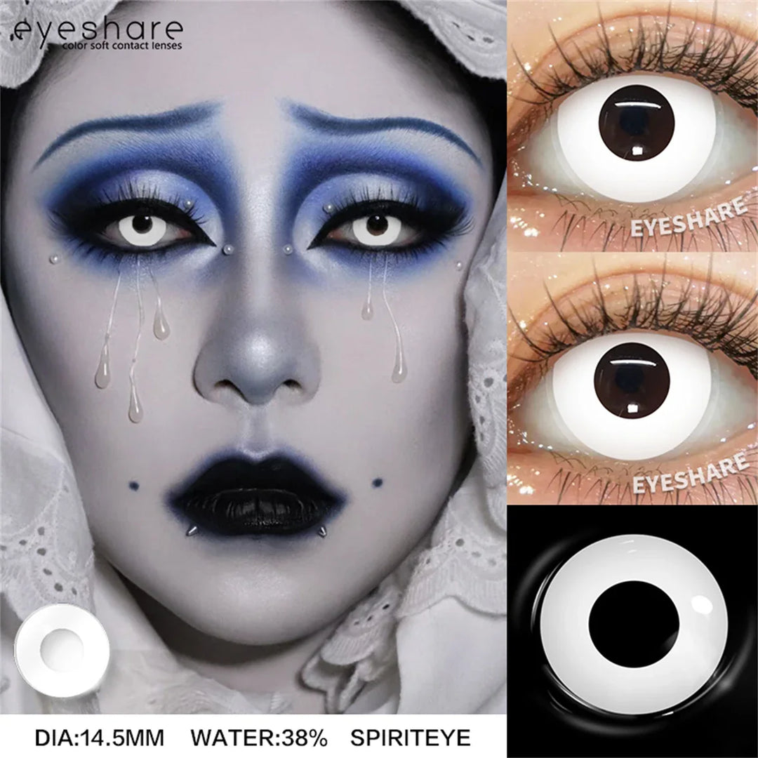 Rynx | Cosplay Colored Contact Lenses for Halloween Vampire Red Contact Lens Anime Colored Eye Lenses Annual Blue Contact Lenses