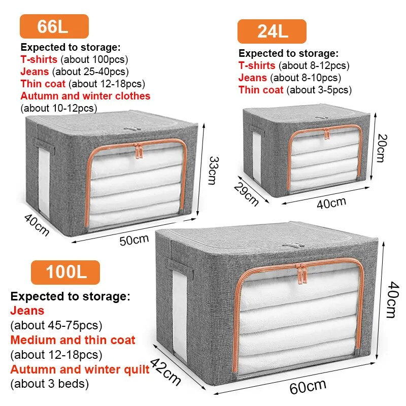 Lisslune | Foldable Storage Space-Saving Large Organizer Box