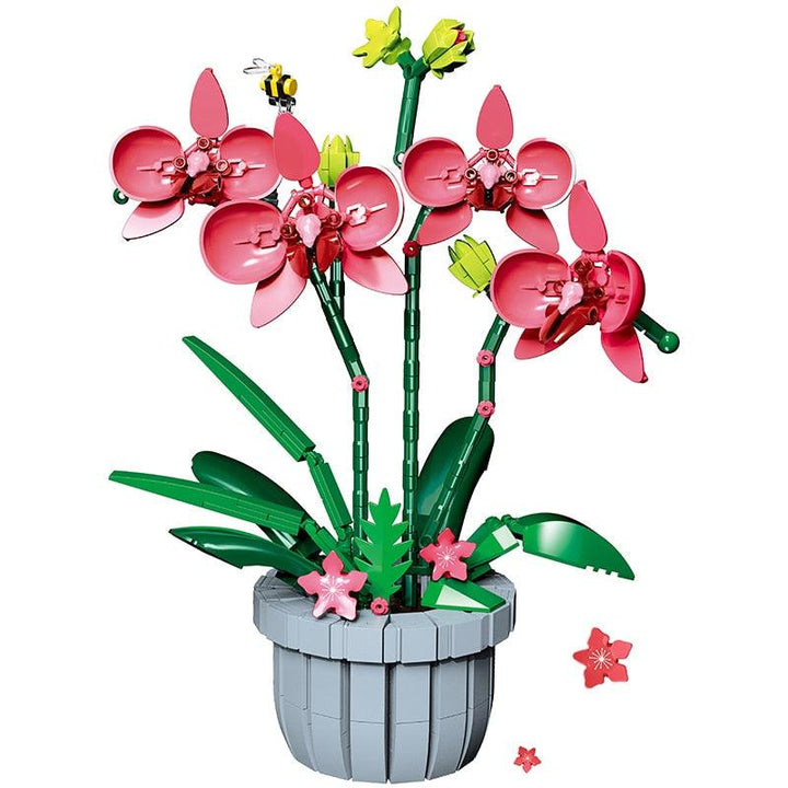 Lisslune | DIY Elegant Blue Phalaenopsis Flower Craft Kit: Create your own impressive home accessory