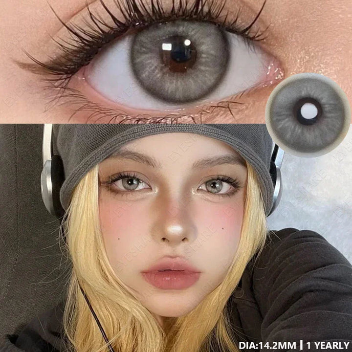 Rynx | Naturally colored contact lenses for the eyes 1 Pair Green eye lenses Blue eye contacts Brown lenses Yearly Korean Gray pupils