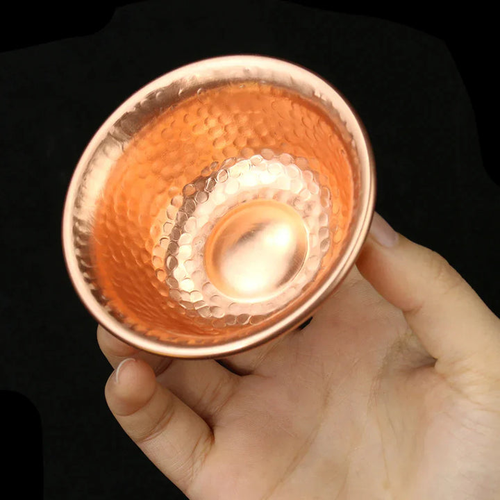 Lisslune | Nepalese pure copper water preparation bowl handmade hammer pattern holy water bowl for Buddha Buddhism accessories