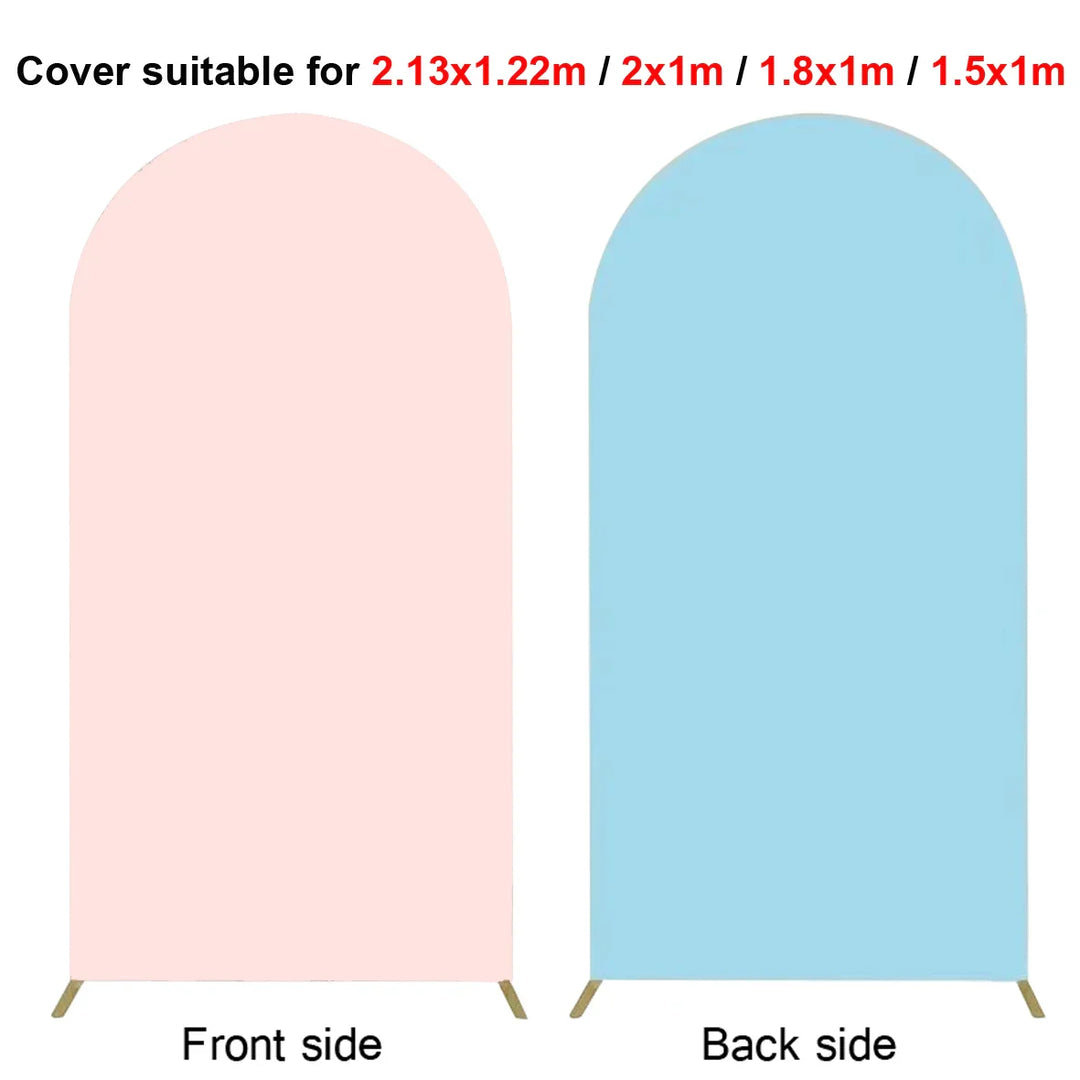 Rynx | 2M Metal balloon arch background stand birthday balloons party backdrop covers photo shoot double-sided elastic fabric background