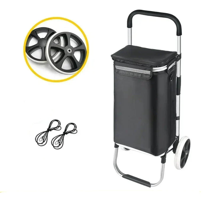 Lisslune | Large Capacity & Waterproof Folding Shopping Cart – Movaro