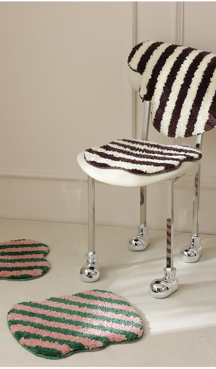 Lisslune | Quilted striped chair cushion