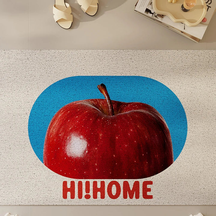 Rynx | Colorful PVC Apple Coconut Doormat customizable Fruit House Entrance Welcome Mat Carpet Organizer Pad Outdoor Home Room Holiday Decor