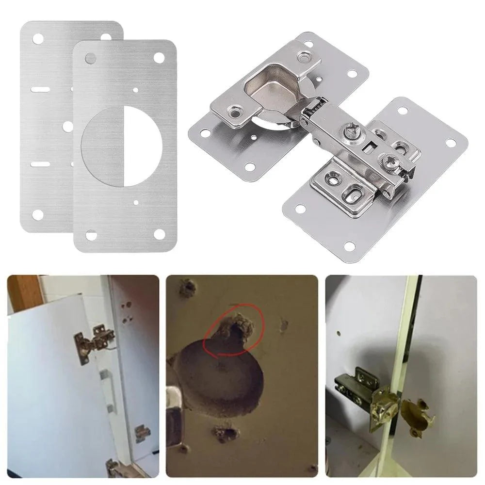 Lisslune | Premium Stainless Steel Silver Hinge Repair Solution for Furniture and Cabinet Revitalization
