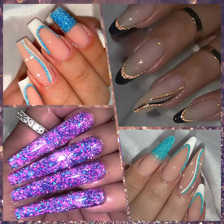 Rynx | 5ml Colorful Reflective Liner Gel Nail Polish Super Bright Painting Glitter Gel Graffiti Stripe Design Polish Manicure
