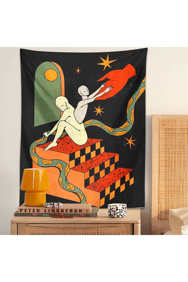 Lisslune | trippy art wall tapestry