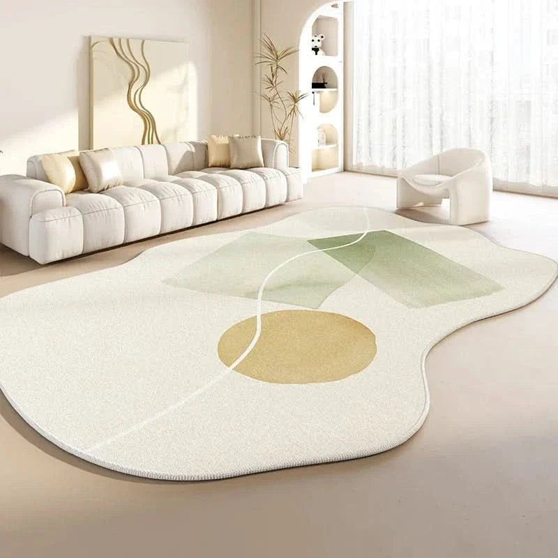 Lisslune | Japanese Style Irregular Plush Rug with Non-Slip Backing