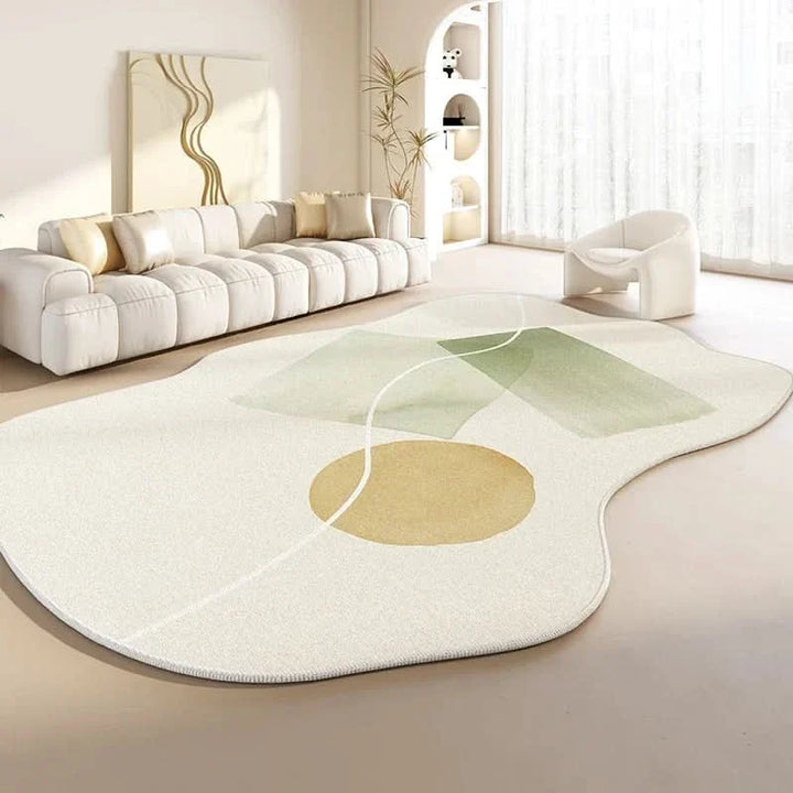 Lisslune | Japanese Style Irregular Plush Rug with Non-Slip Backing