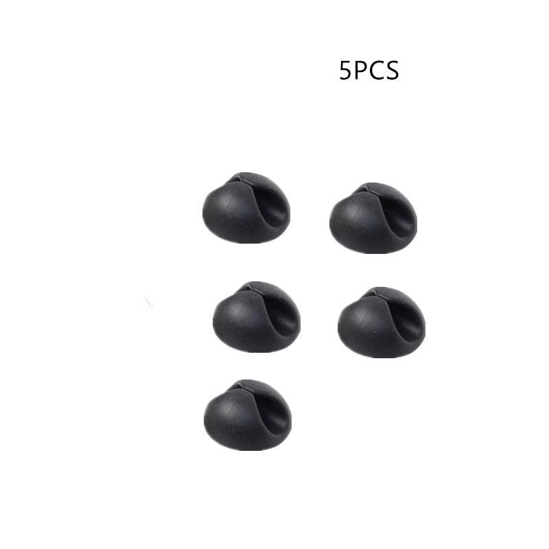 Lisslune | Silicone Cable Organizer Set: 5-Pack for tangle-free management