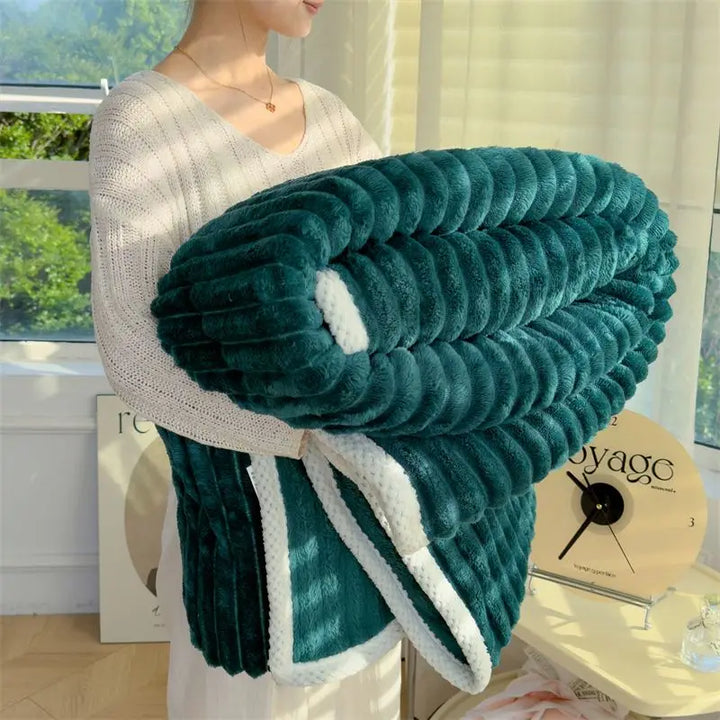Rynx Velvet Coral Velour Small Blanket Single Room Climate Blanket Rabbit Velour Blanket Office Nap Blanket