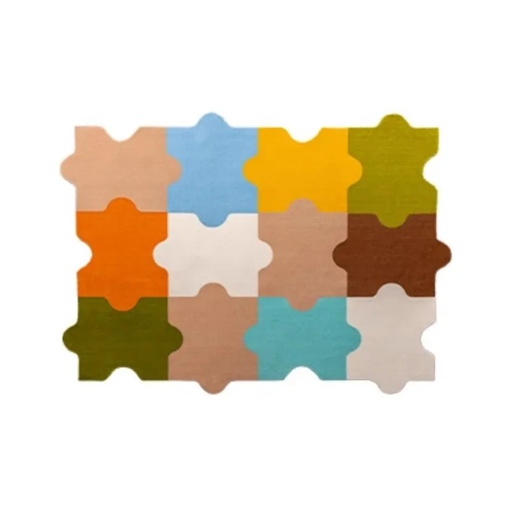 Rynx | Creative Style Rugs for Living Room Luxury Bedroom Decor Puzzle-Shaped Rug Home Plush Doormat Fluffy Soft Washable Rug