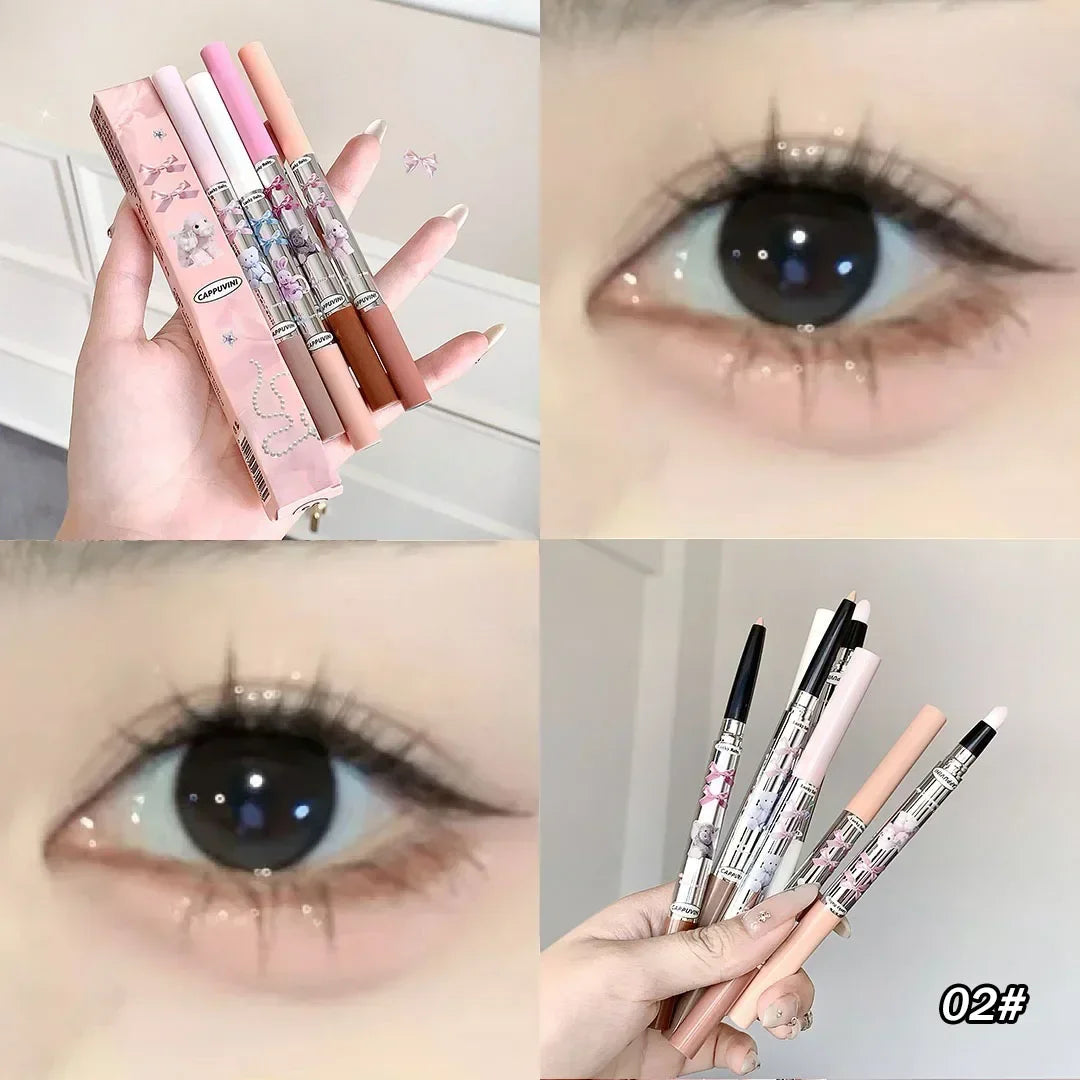 Rynx | Double head lying silk spinner pencil silk spinner highlighter crease pencil diamond glitter matte illuminating shadow eyeliner pencil Aegyo-sal