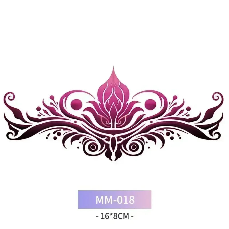 Rynx | 6-Piece Waterproof Tattoo Sticker Set Long-lasting Artificial Tattoo Girls 3D Artificial Sex Womb Tattoo for Women Temporary Abdomen섹스타투스티커 Product