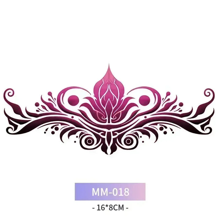 Rynx | 6-Piece Waterproof Tattoo Sticker Set Long-lasting Artificial Tattoo Girls 3D Artificial Sex Womb Tattoo for Women Temporary Abdomen섹스타투스티커 Product