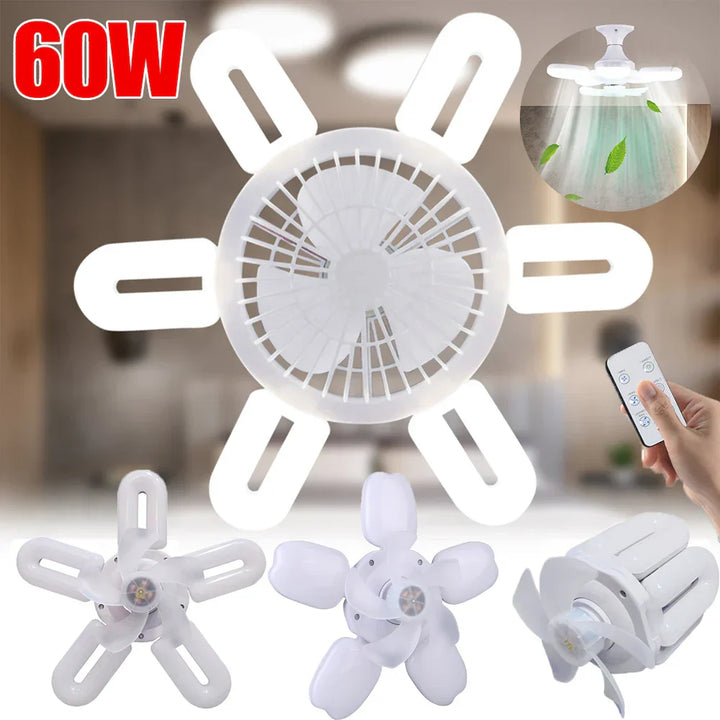 Lisslune | Silent Adjustable Remote Control Ceiling Foldable Fan Lamp
