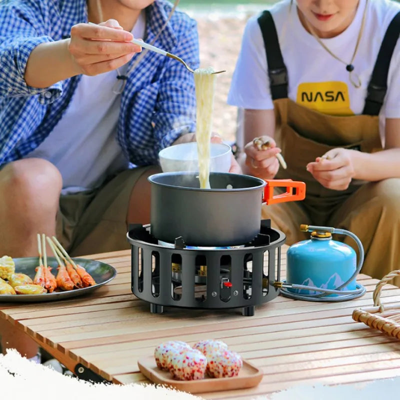 Lisslune | 7-Core Portable Camping Gas Stove with Electronic Ignition – Kael