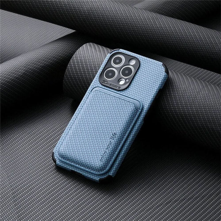 Lisslune | MagSafe Wallet Phone Case with Carbon Fiber Protection