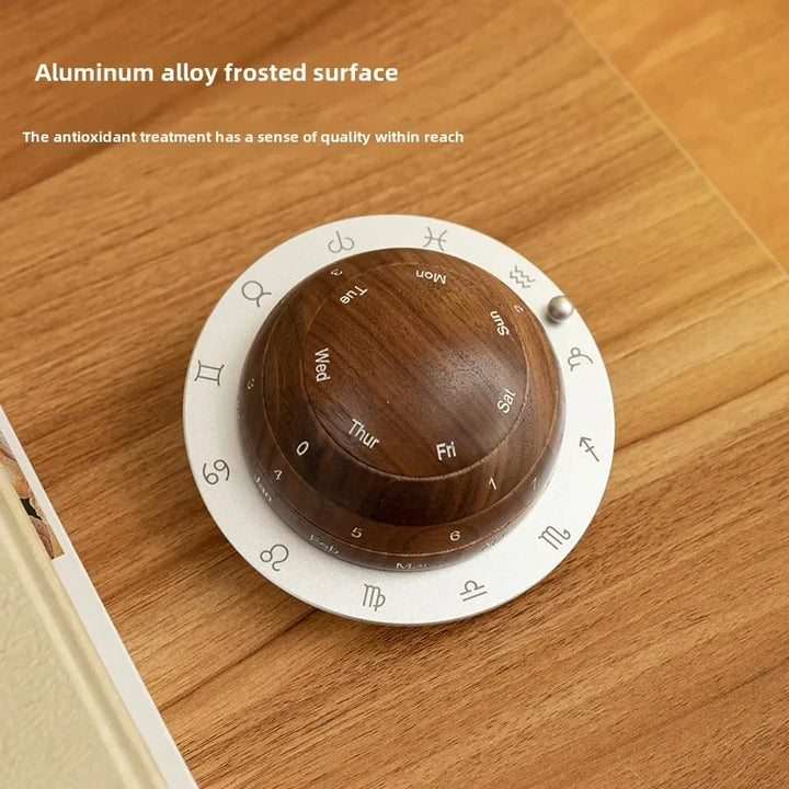 Lisslune | Cosmic Cycle Minimalist Rotating Wooden Calendar