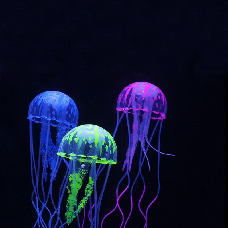 Lisslune | Glowing Jellyfish Aquarium Decoration for Charming Underwater Decoration