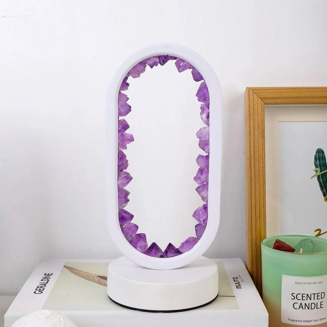 Lisslune | Natural Amethyst Crystal Lamp for Relaxation