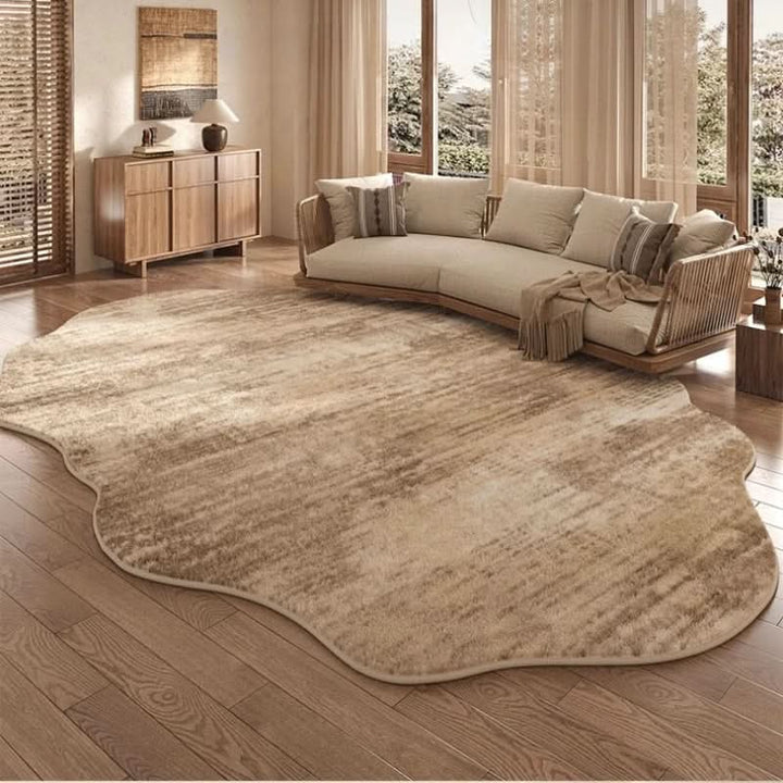 Lisslune | Irregular Plush Washable Rug for Bedroom and Living Room