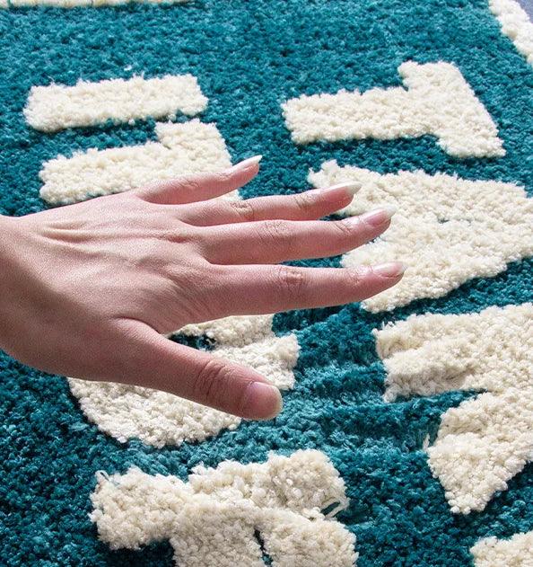 Lisslune | Stylish Tufted Letter Pattern Carpet for Elegant Home Decoration Improvement