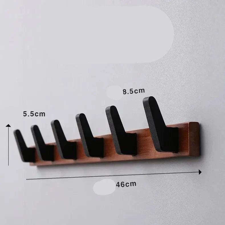 Lisslune | Stylish wall coat rack made of solid wood for elegant home organization