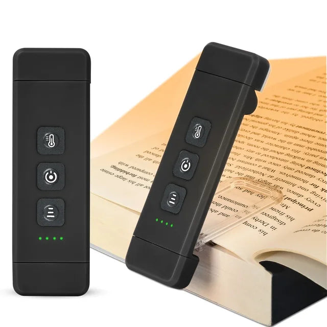 Lisslune | Clip-on book light, USB rechargeable reading light with timer, portable LED bookmark light for bedside & desk