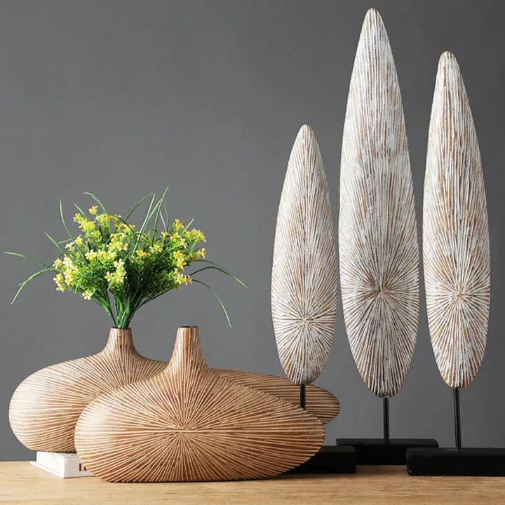 Lisslune | ClayAura Sahara Sculptured Vase | Handmade | Modern Decor for Home | Elegant Design