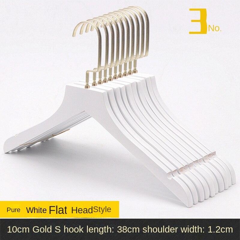 Lisslune | Elegant White Wooden Hanger Set with Gold Hooks for Fashion-Conscious Closet Organization