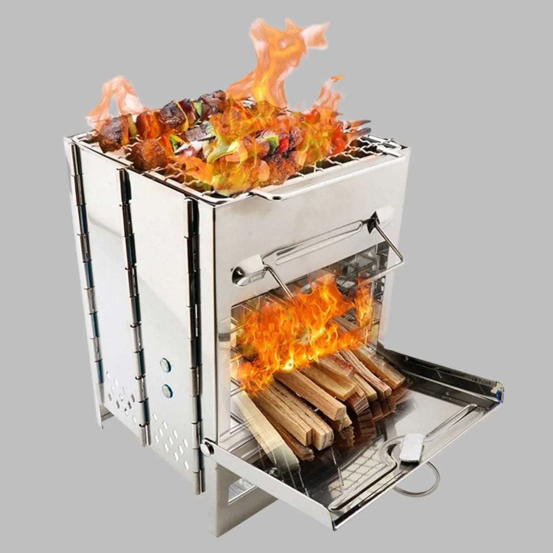 Lisslune | EcoCamp Folding Wood Stove – Cooking & grilling without electricity outdoors
