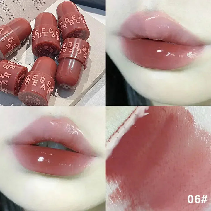Rynx | Mirror Clear Lipstick Bear Seal Lip Balm Waterproof Moisturizing Long-lasting No Fading Lip Gloss Makeup for Women Korean Cosmetics