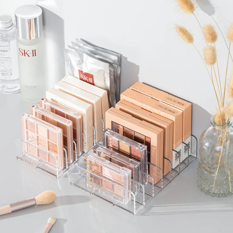Rynx | Desktop Cosmetics Department Storage Organizer Box Acrylic Transparent Removable Skincare Products Eyeshadow Tray Lipstick Holder