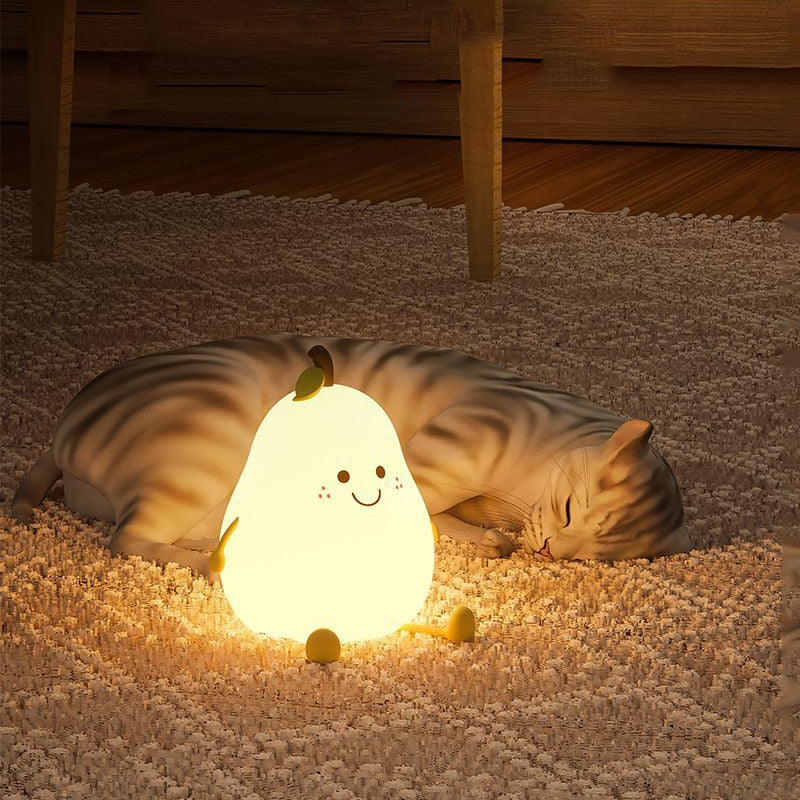 Lisslune | Cute Pear Bedside Touch Night Lamp