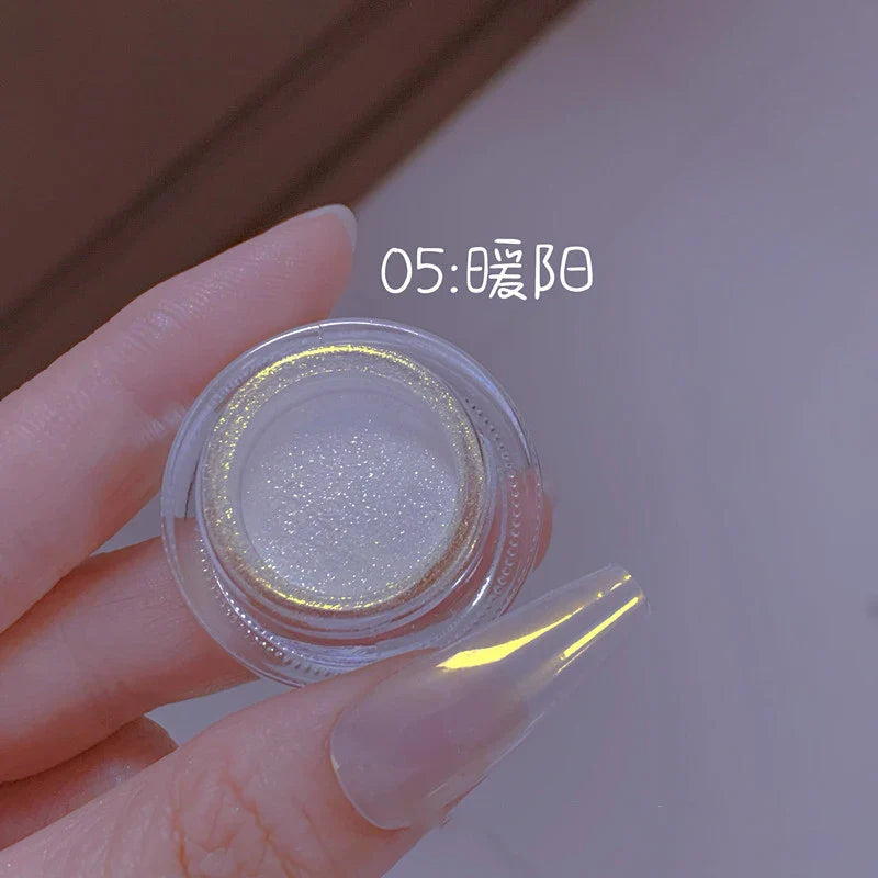 Rynx | 1 Glass Chameleon Nail Flakes Irregular Aluminum Foil UV Gel Polish Nail Sequins Paillettes Manicure Art Decoration Glitter Powder