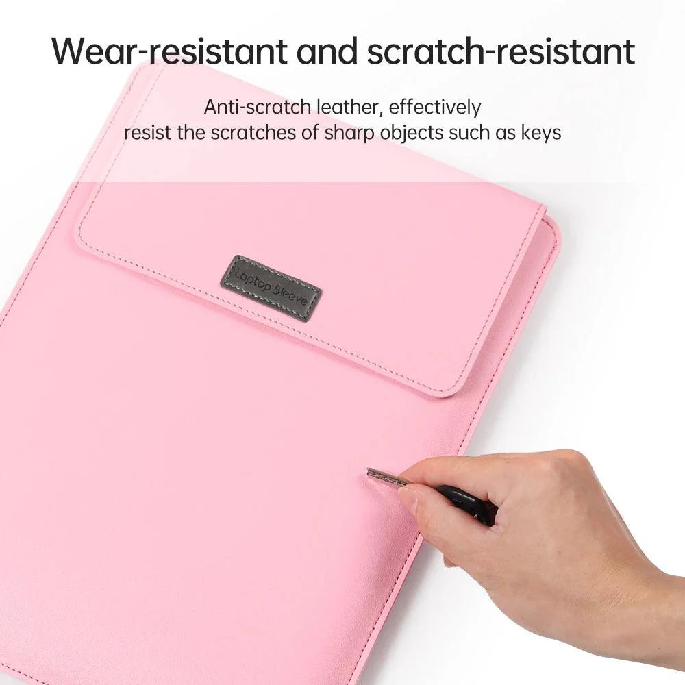 Lisslune | Elegant 13-inch PU leather MacBook Air Pro case set with medium bag & cable organizers