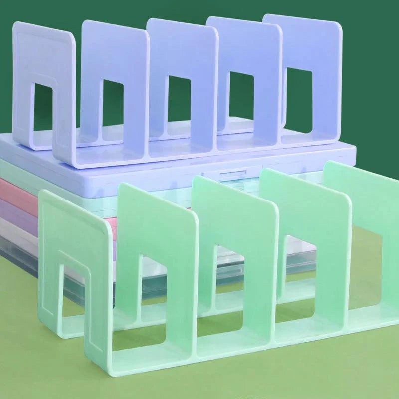 Lisslune | 4-Section Multifunctional Book Stand Organizer for Optimized Workspace Storage