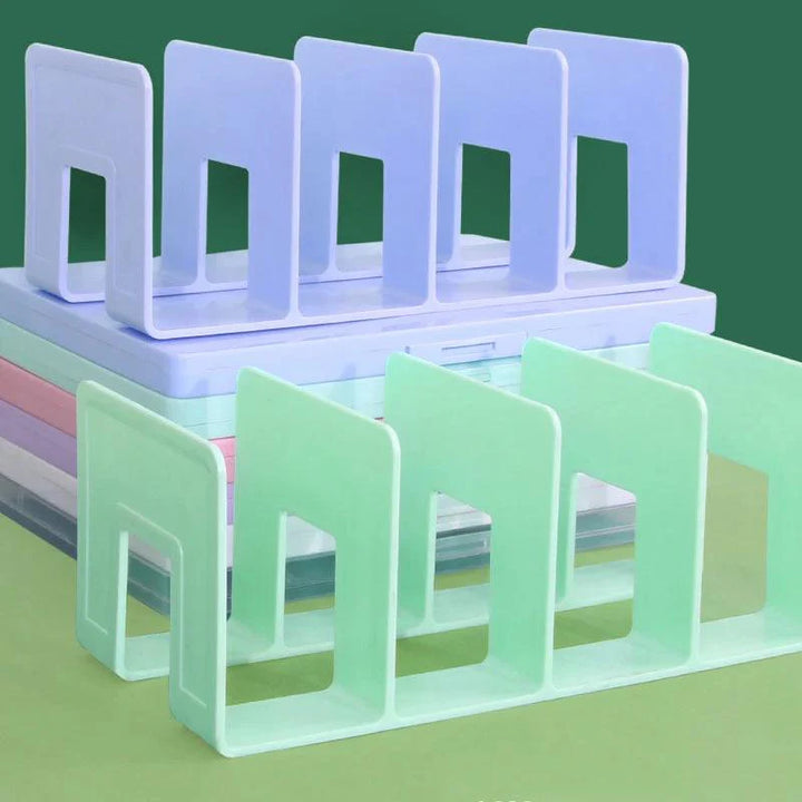 Lisslune | 4-Section Multifunctional Book Stand Organizer for Optimized Workspace Storage