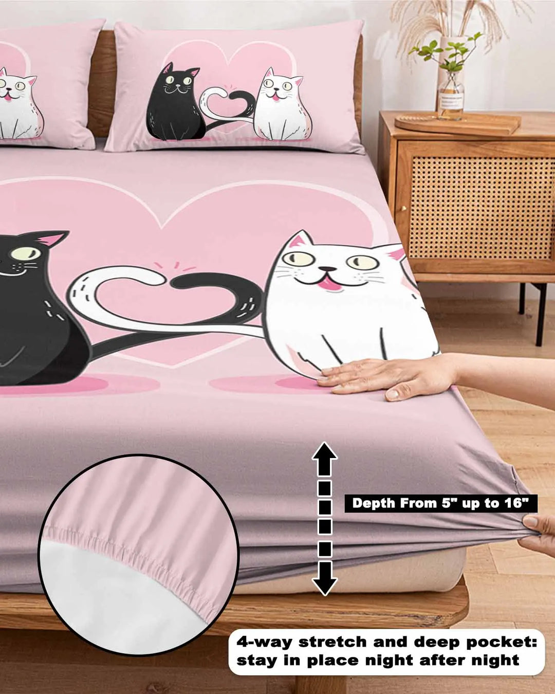 Lisslune | 3pcs Octopus Eye Floral Comfortable Duvet Cover Bedding Set