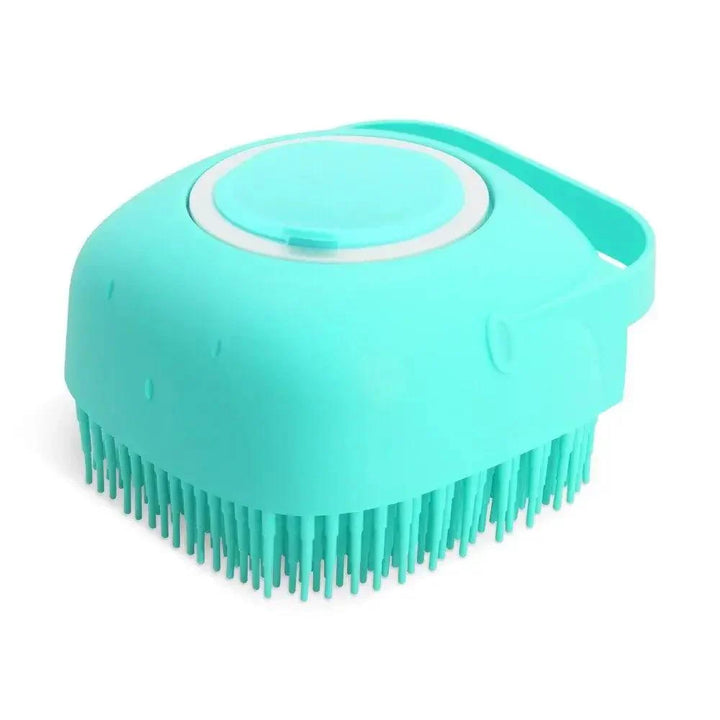 Lisslune | Silicone Pet Grooming Brush with Shampoo Dispenser - 2.7 oz Capacity for Easy Bathing