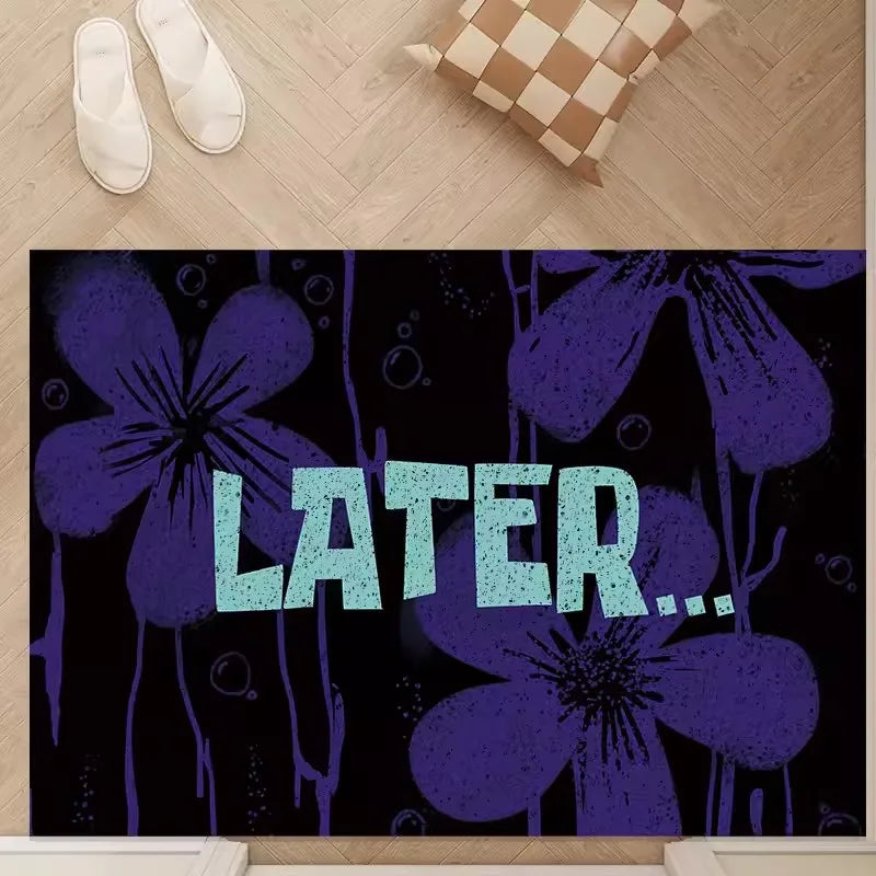 Rynx | Cuttable PVC Letters Welcome Doormat Funny Message Entrance Mat Carpet Anti Dust Door Mat Outdoor Home Decor