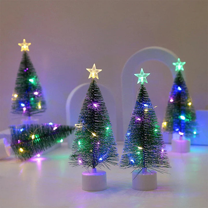 Rynx | New Glowing Mini Christmas Trees Beautiful Small Artificial Christmas Trees Table Decorations Christmas Decorations for Home